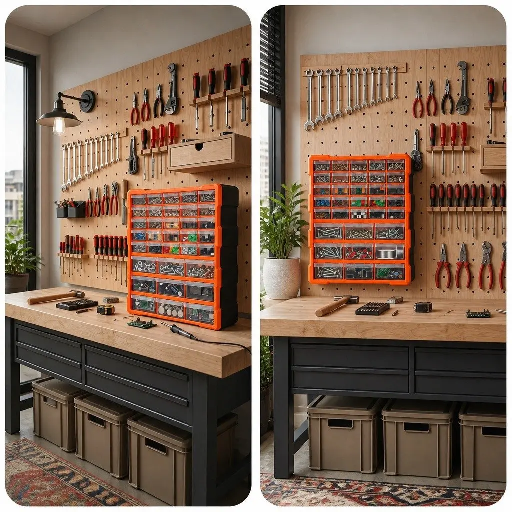 39-Drawer Tool Storage Cabinet Organizer for Garage Workshop Craft Studio 38 x 16 x 47.5 cm
