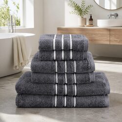 Detailed Specs of 6-Pack Grey Cotton Towel Set
