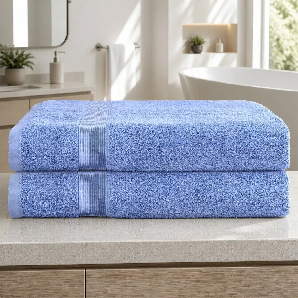 2 Pack Extra Large Cotton Bath Sheets