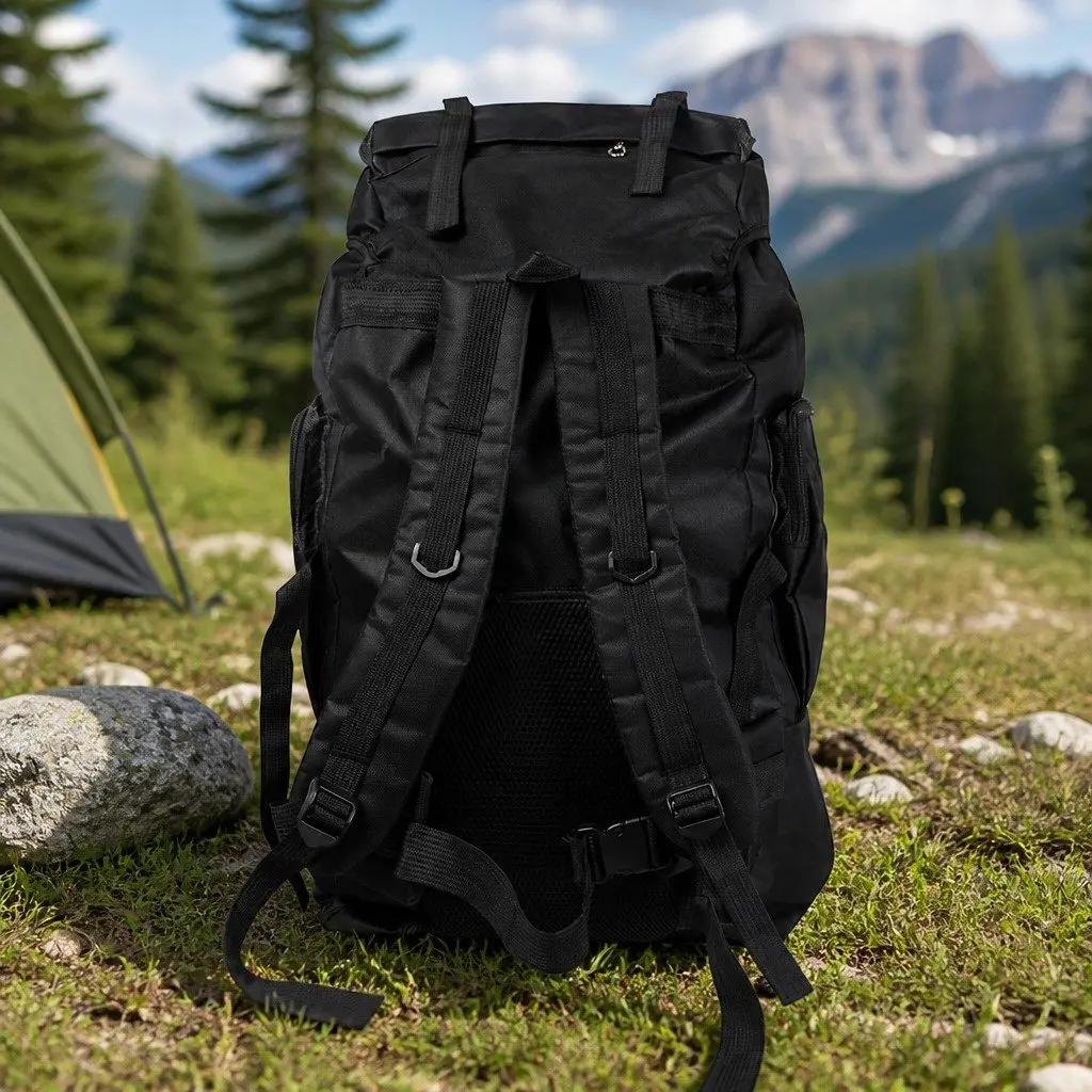 80L Military Backpack Tactical Hiking Camping Trekking Travel Rucksack Black