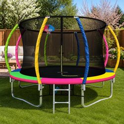 Specifications of 12ft Trampoline with Safety Netting and Hoop
