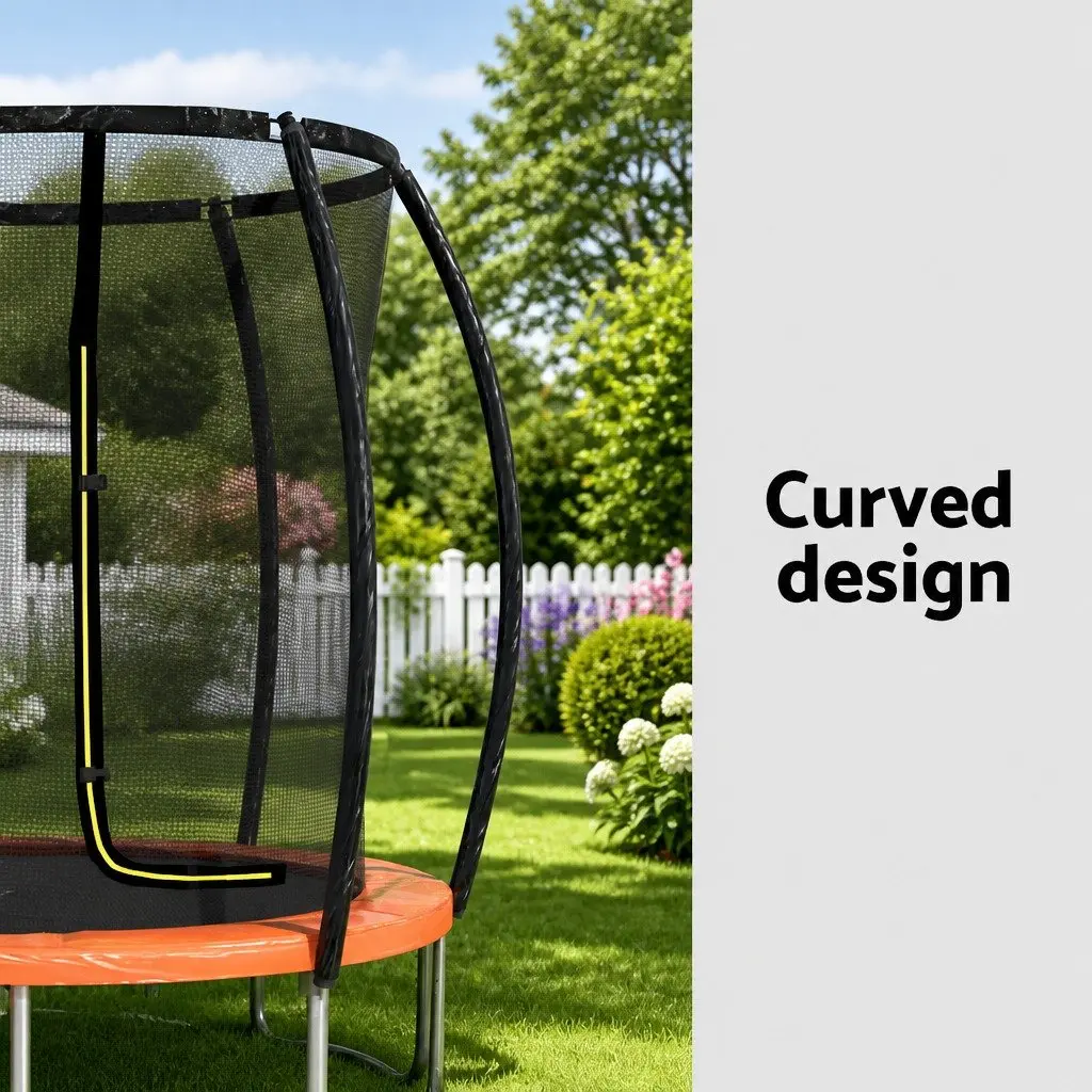 6FT Kids Trampoline for Outdoor Use with Safety Enclosure Net and Ladder