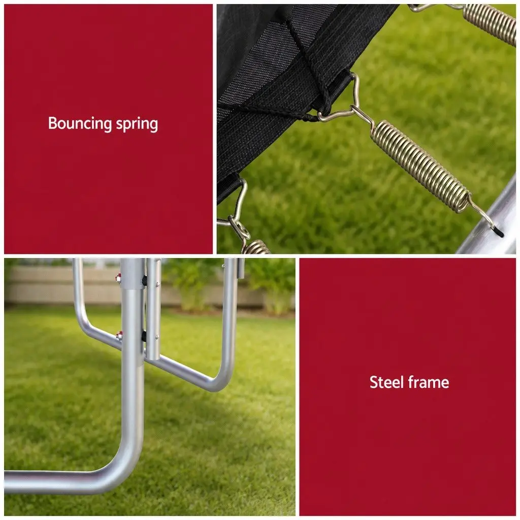 6FT Kids Trampoline for Outdoor Use with Safety Enclosure Net and Ladder