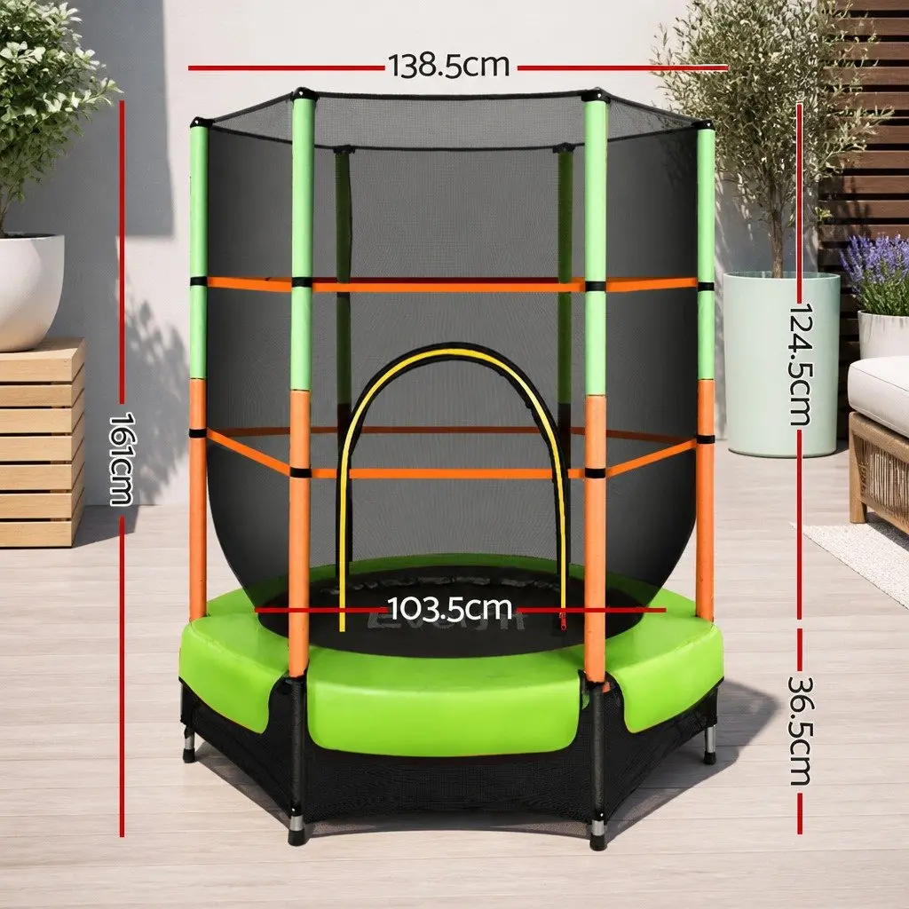 Kids Trampoline 4.5FT Mini Rebounder for Outdoor Use with Safety Net Enclosure