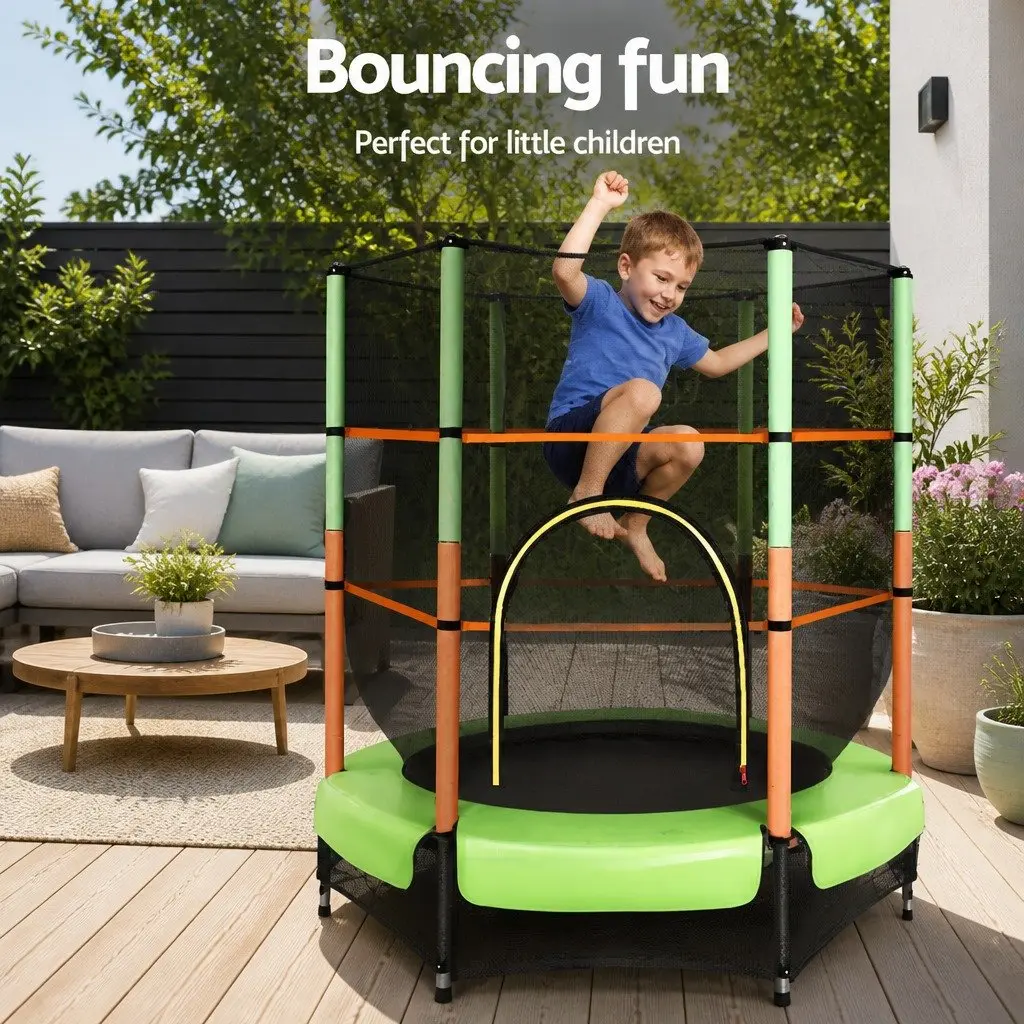Kids Trampoline 4.5FT Mini Rebounder for Outdoor Use with Safety Net Enclosure