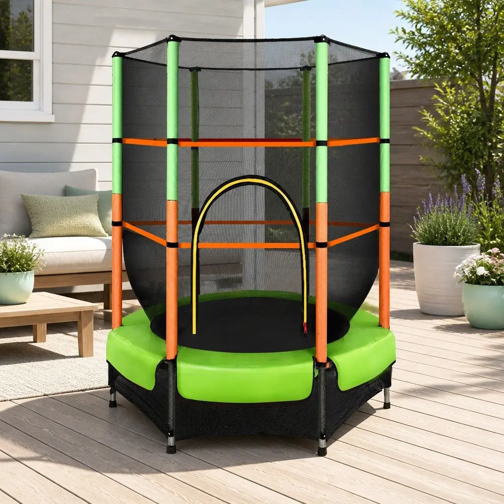 Kids Trampoline 4.5FT Mini Rebounder for Outdoor Use with Safety Net Enclosure