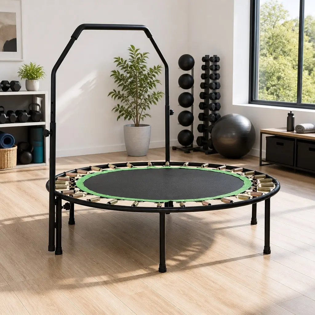48-Inch Round Fitness Trampoline with Steel Frame