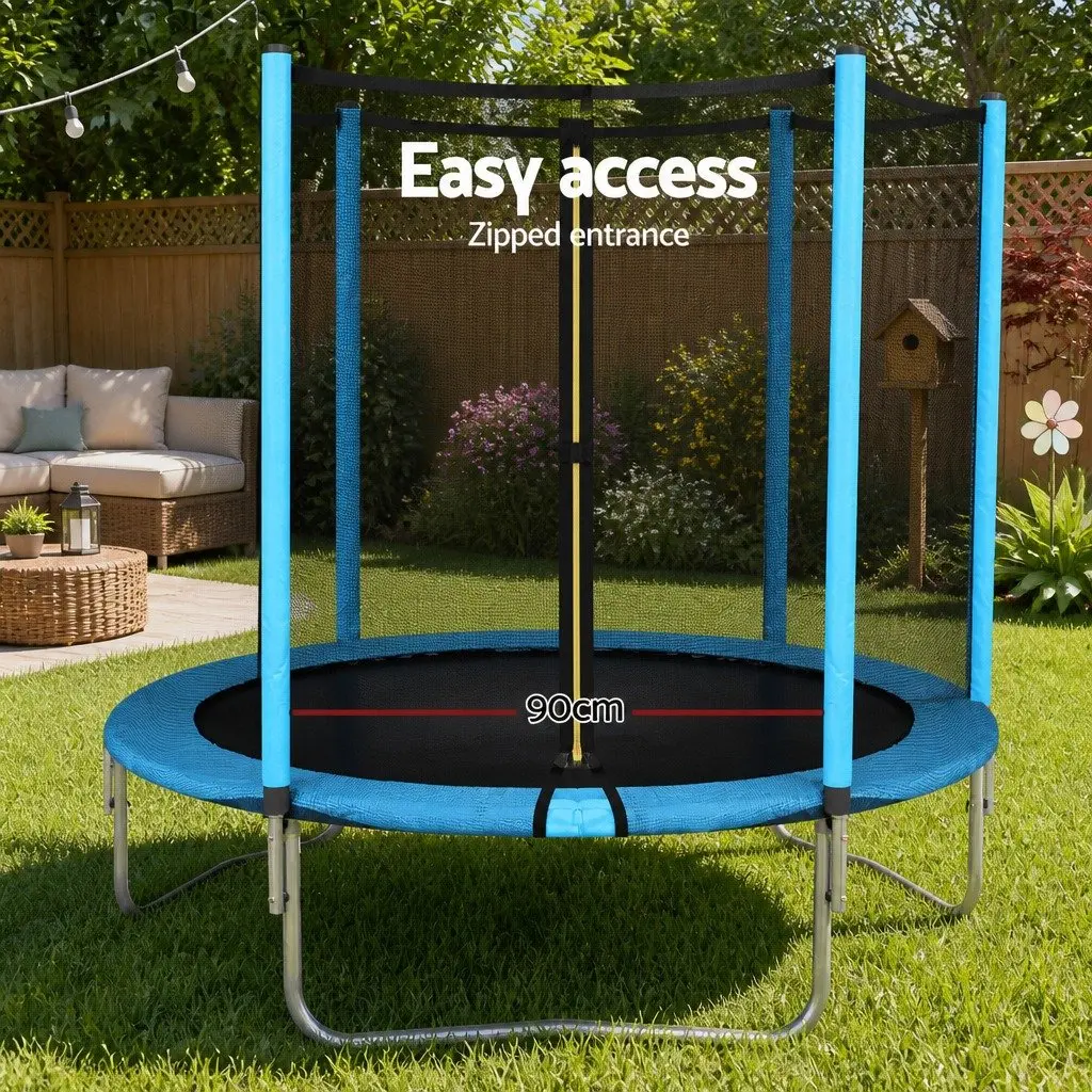 Kids Trampoline 6FT Round Jumping Mat Safety Net Enclosed Backyard Play