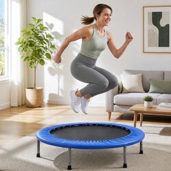 40-Inch Round Trampoline with Steel Frame for Cardio