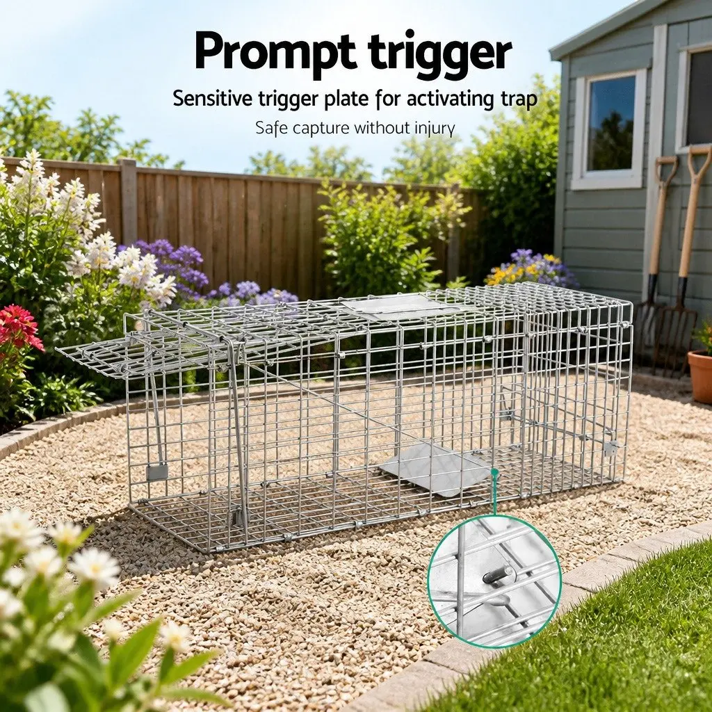 Large Humane Animal Trap Cage for Pest Control 66x23cm