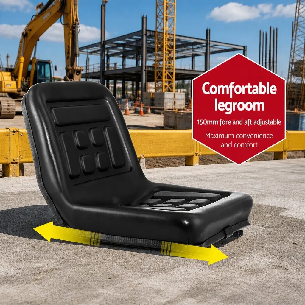 Universal Tractor Seat with Adjustable Steel Frame and PU Leather