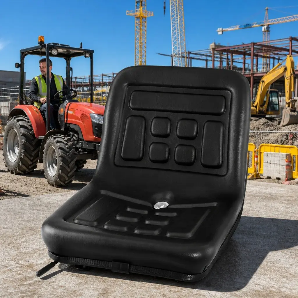 Universal Tractor Seat with Adjustable Steel Frame and PU Leather