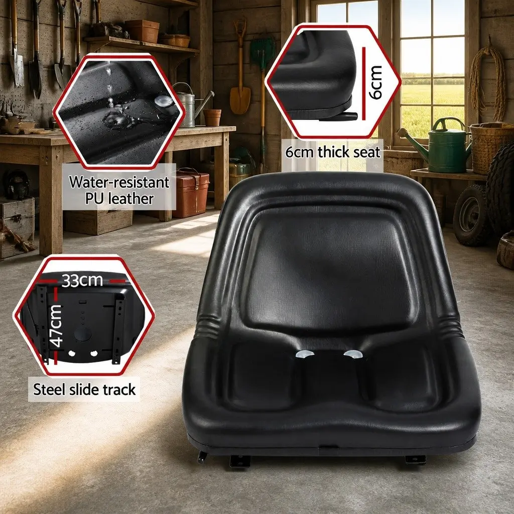Universal Tractor Seat Forklift Excavator Truck Operator Chair Adjustable PU