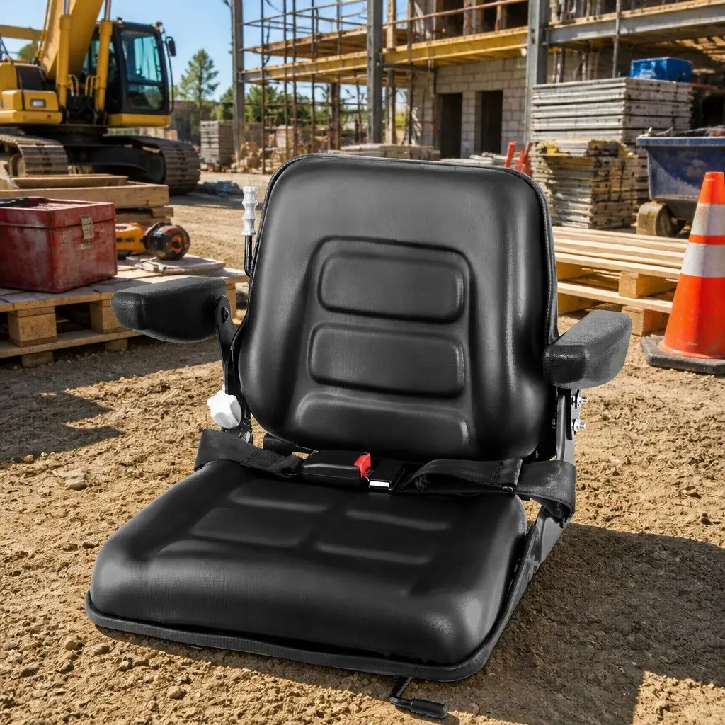 Universal Suspension Seat for Heavy Machinery Operators Adjustable Size