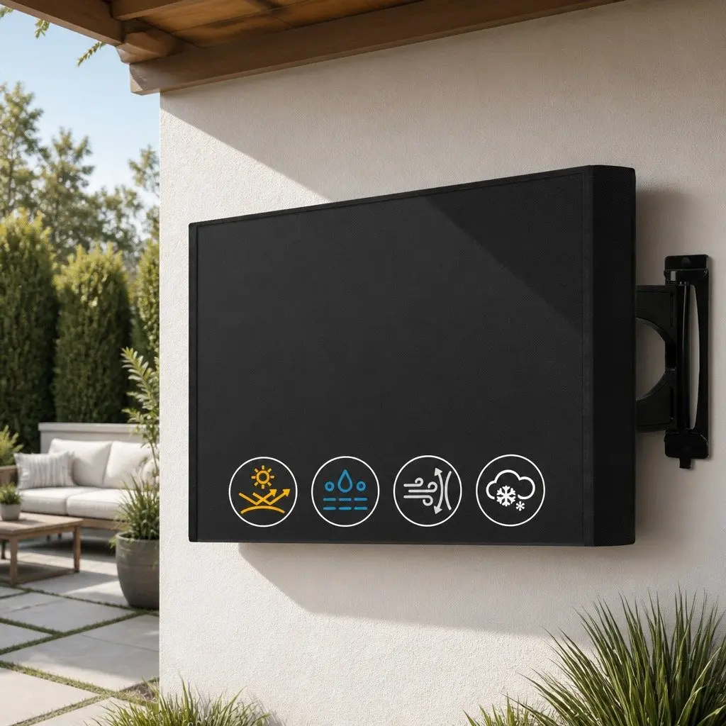 Black Waterproof TV Cover 40-43 Inch