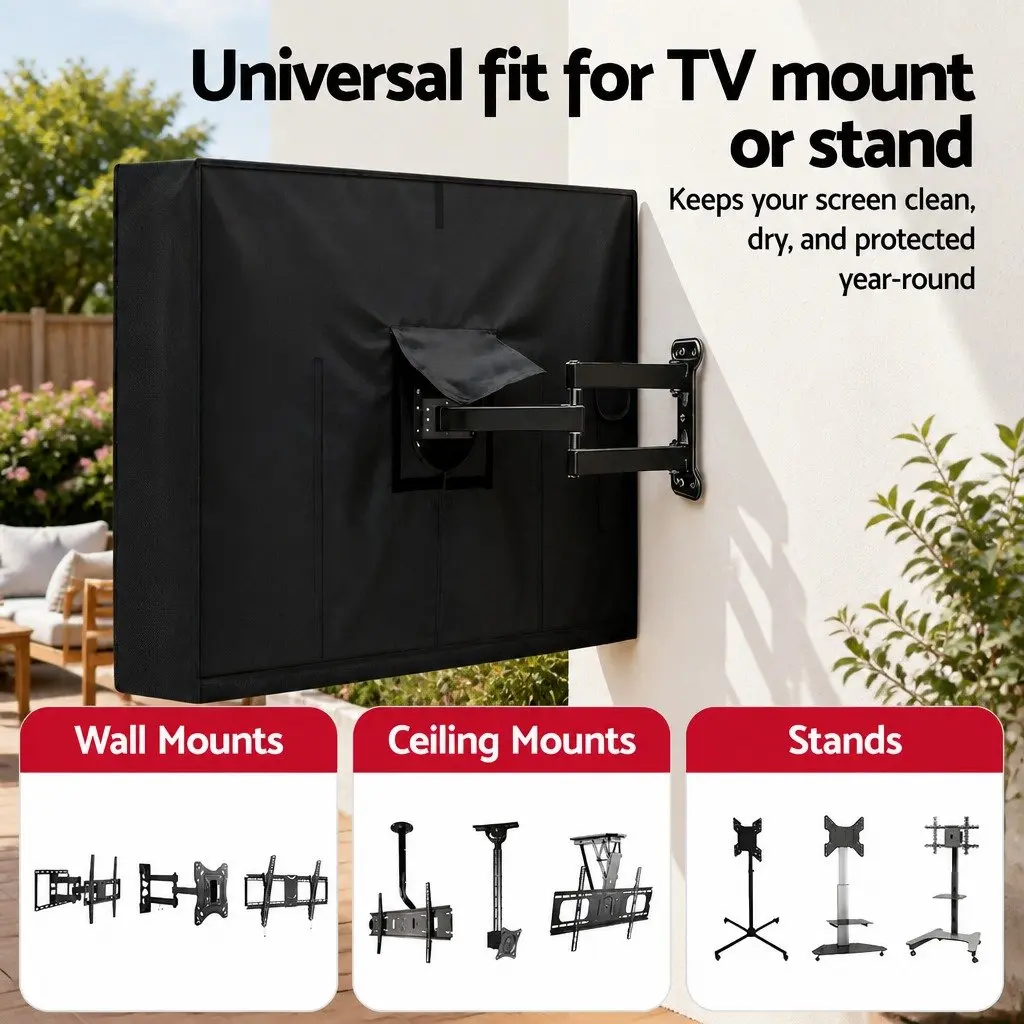 TV Cover Outdoor Use 40-43 Inch Waterproof Black