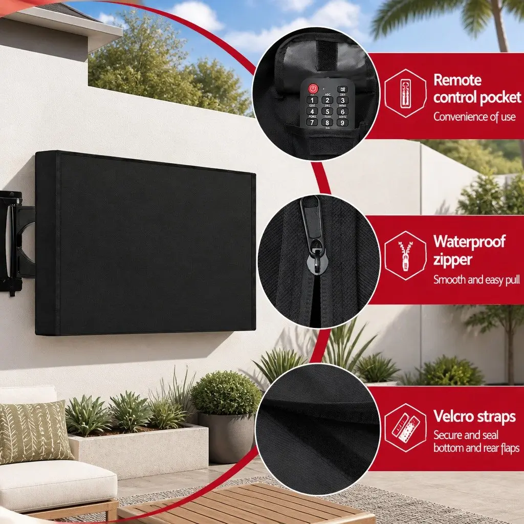 TV Cover Outdoor Use 40-43 Inch Waterproof Black