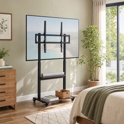 Mobile TV Stand Cart Specs: 40-100 Inches, Lockable Wheels
