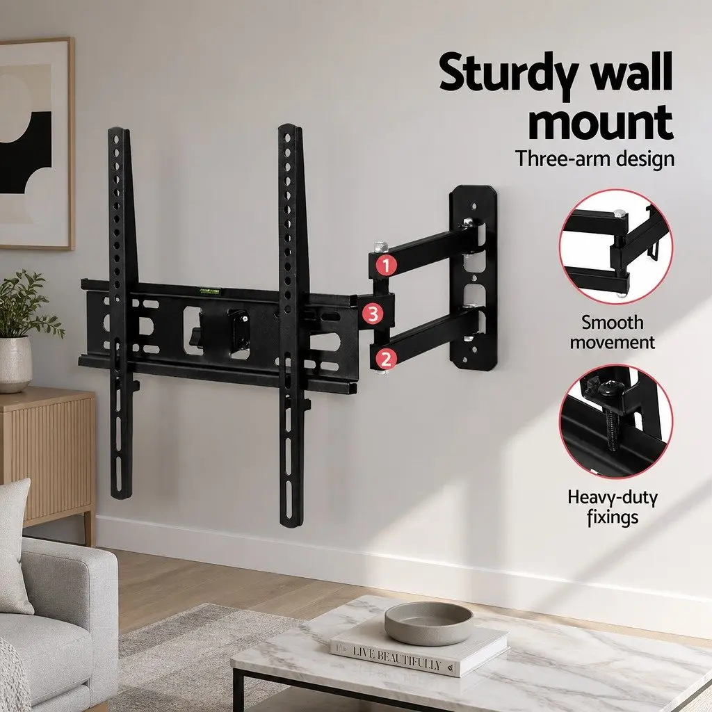 TV Wall Mount Bracket for LED LCD 23 to 55 Inch Full Motion Tilt Swivel Articulating Arm