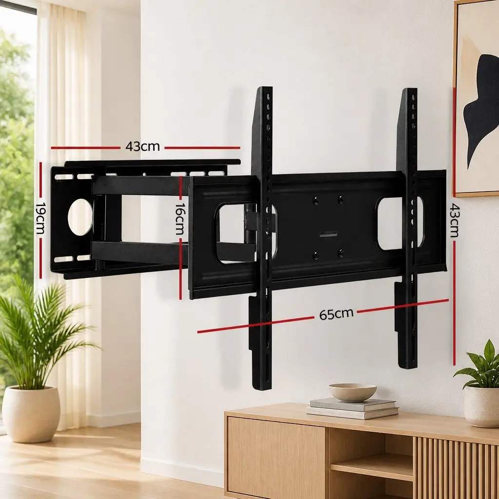TV Wall Mount Bracket 32"-70" LED LCD Full Motion Tilt Swivel Adjustable Black