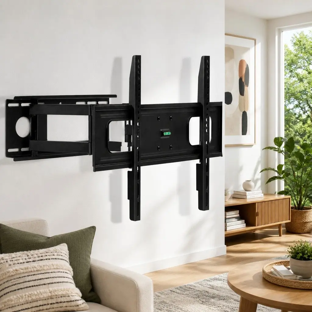 TV Wall Mount Bracket 32"-70" LED LCD Full Motion Tilt Swivel Adjustable Black