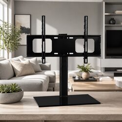 TV Stand Mount Bracket 32"-55" LED LCD Swivel Tabletop Desktop Black Plasma