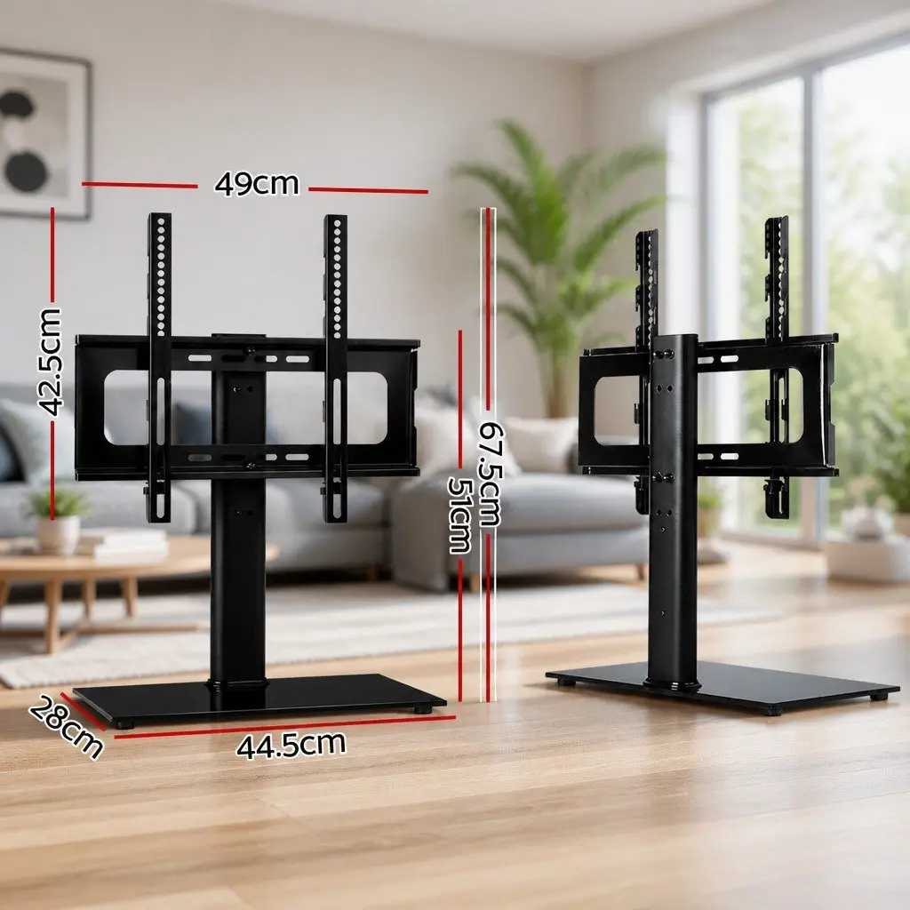 TV Stand Mount Bracket for 32 to 55 Inch LED LCD Plasma Swivel Tabletop Black