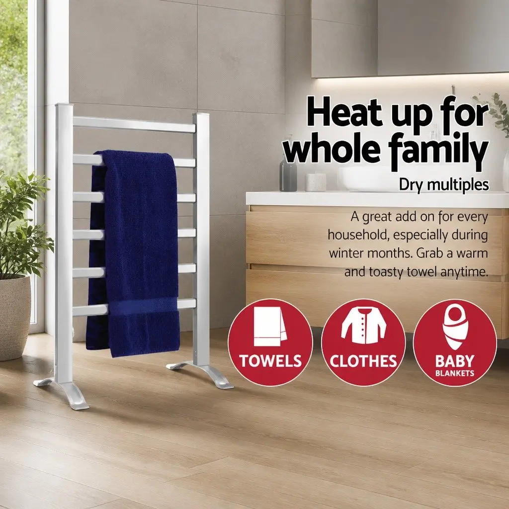 Electric Heated Towel Rail 6 Bars