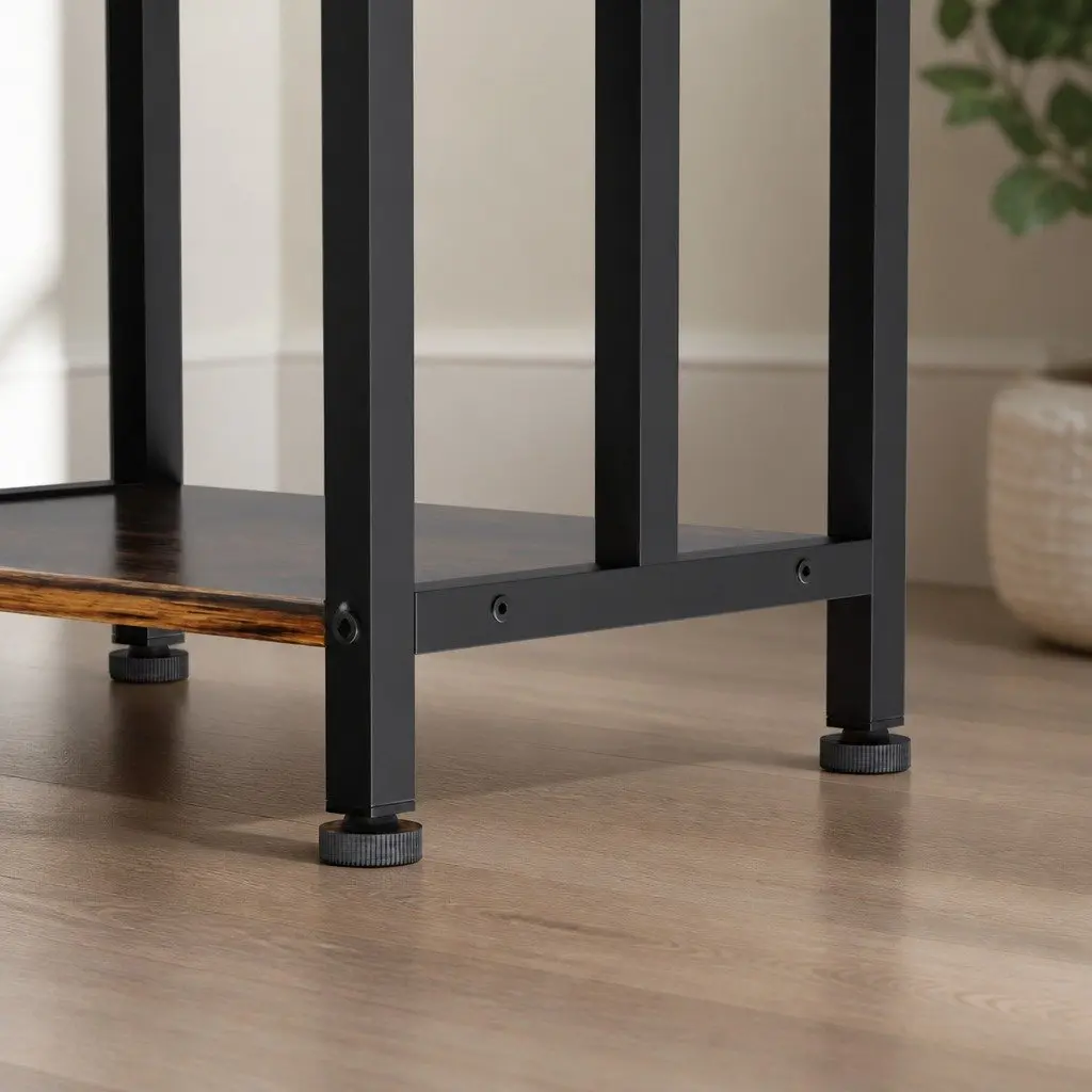 3 Tier Freestanding Towel Rack Black Metal Frame Bathroom Laundry Drying Storage