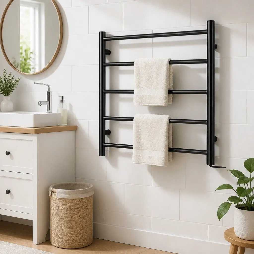 Electric Heated Towel Rail with 5 Bars and 80W Power