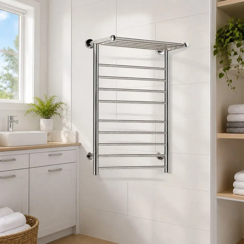 Wall-Mounted 14 Bars Electric Towel Rail