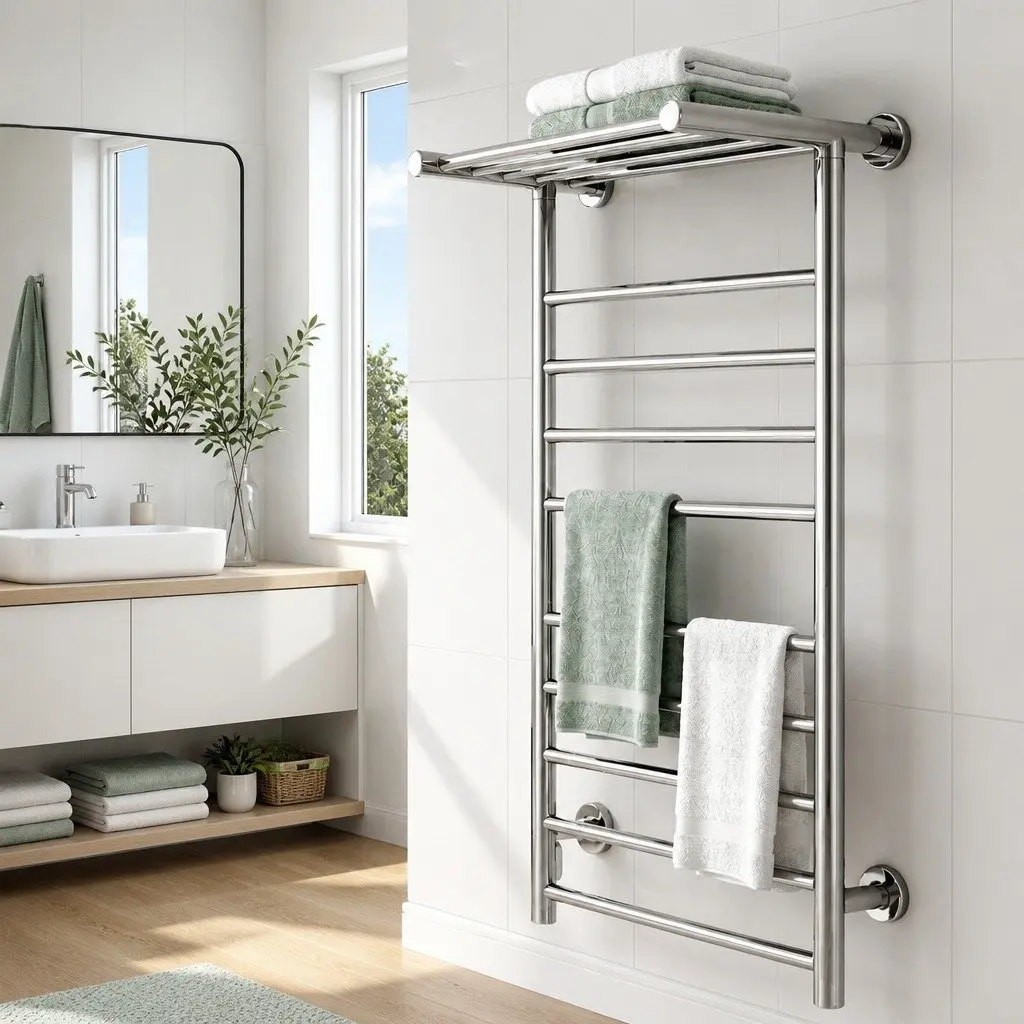 Wall-Mounted 14 Bars Electric Towel Rail