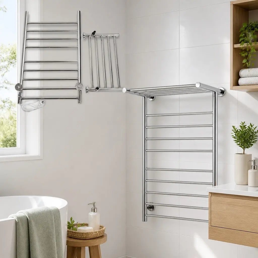 Wall-Mounted 14 Bars Electric Towel Rail