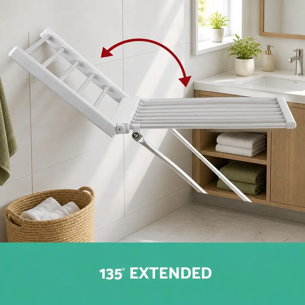 Electric Heated Towel Rail Rack Indoor Portable 18 Bars