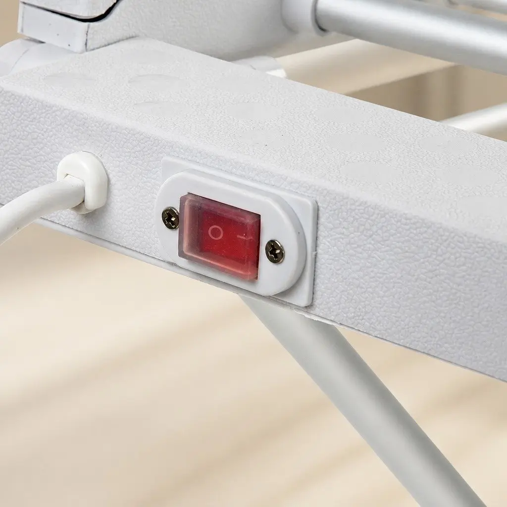 Electric Heated Towel Rail Rack Indoor Portable 18 Bars