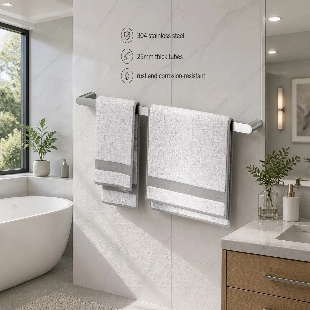 600mm Wall Mounted Towel Rack