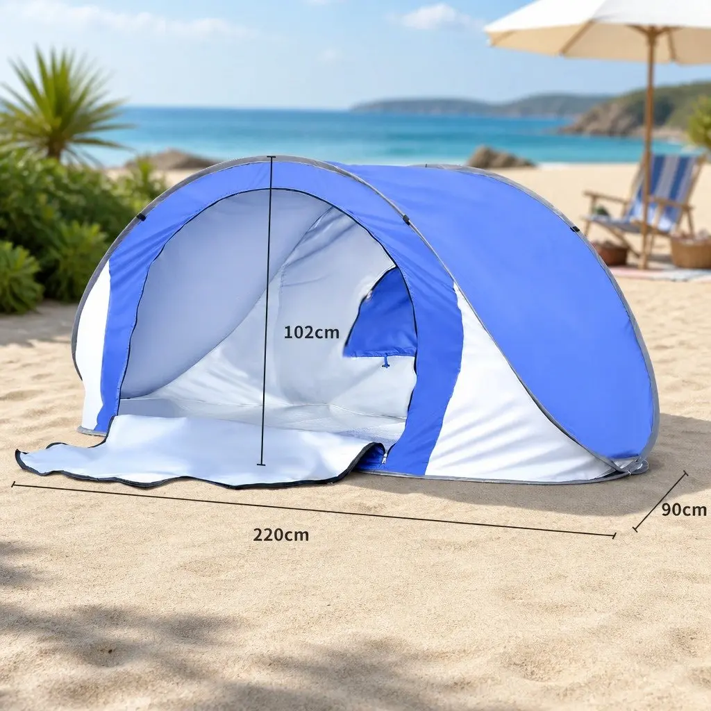 Pop Up Tent Beach Camping Instant Setup Family Outdoor Shelter Portable Carry
