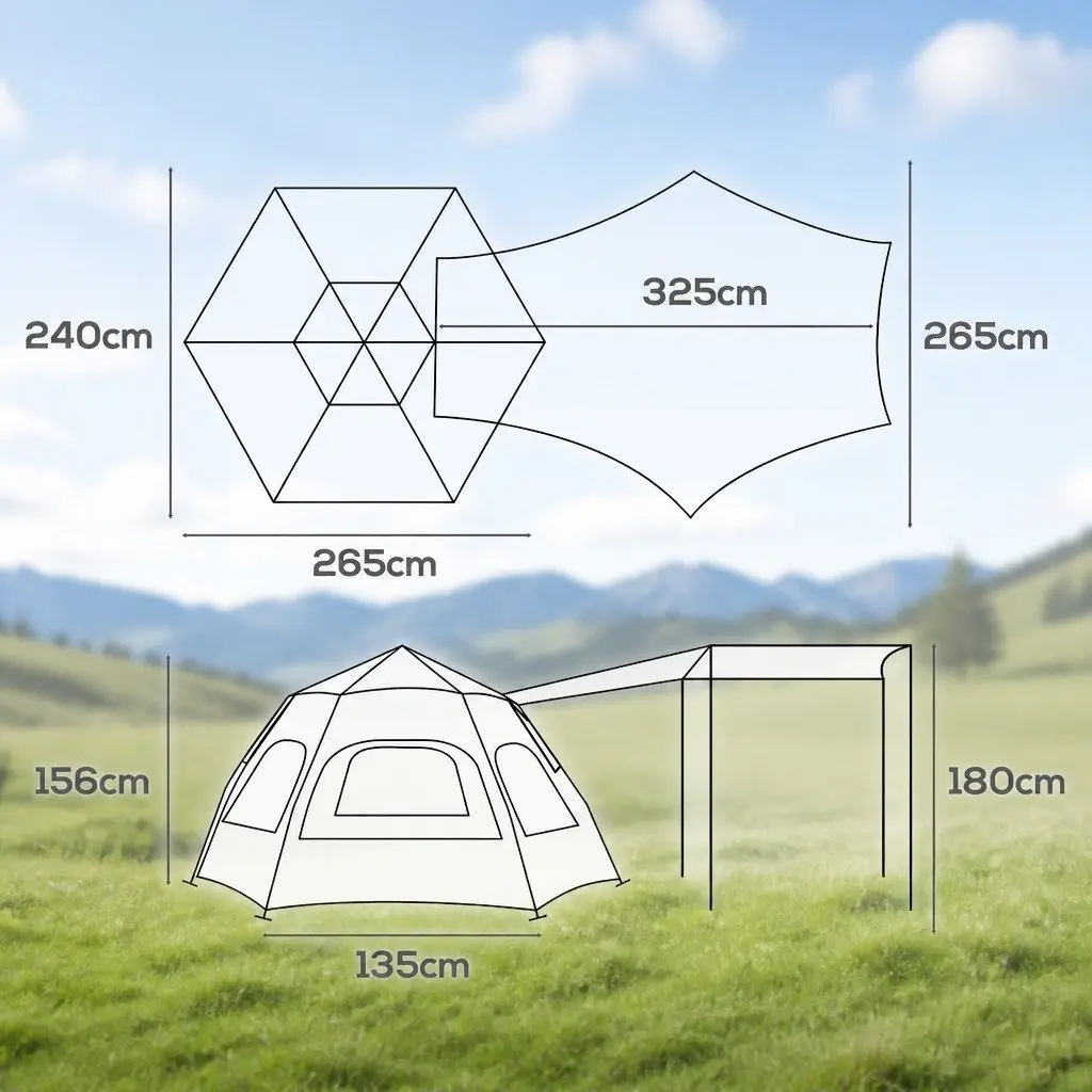 Instant Pop Up Camping Tent 3-4 Person