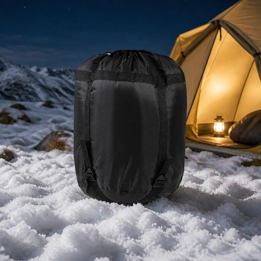 Sleeping Bag Outdoor Camping Cold Weather Green 220cm x 85cm