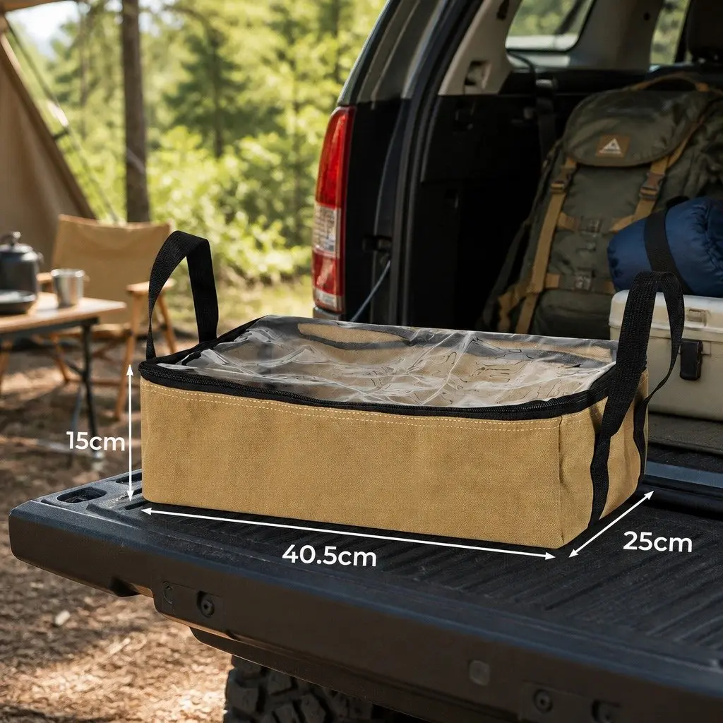 Canvas Storage Bags 3PCS Khaki