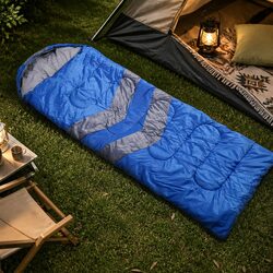 Portable Sleeping Bag with Hollow Cotton Filling - Blue