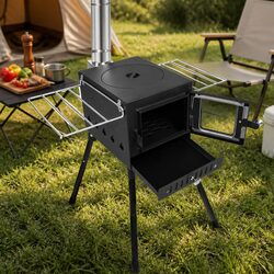 Specifications of Portable Camping Oven with Charcoal and Wood Fuel