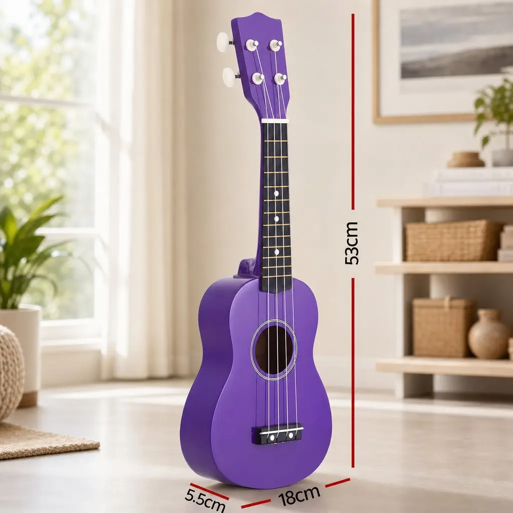 Soprano Ukulele for Beginners Kids Adults 21 Inch Purple