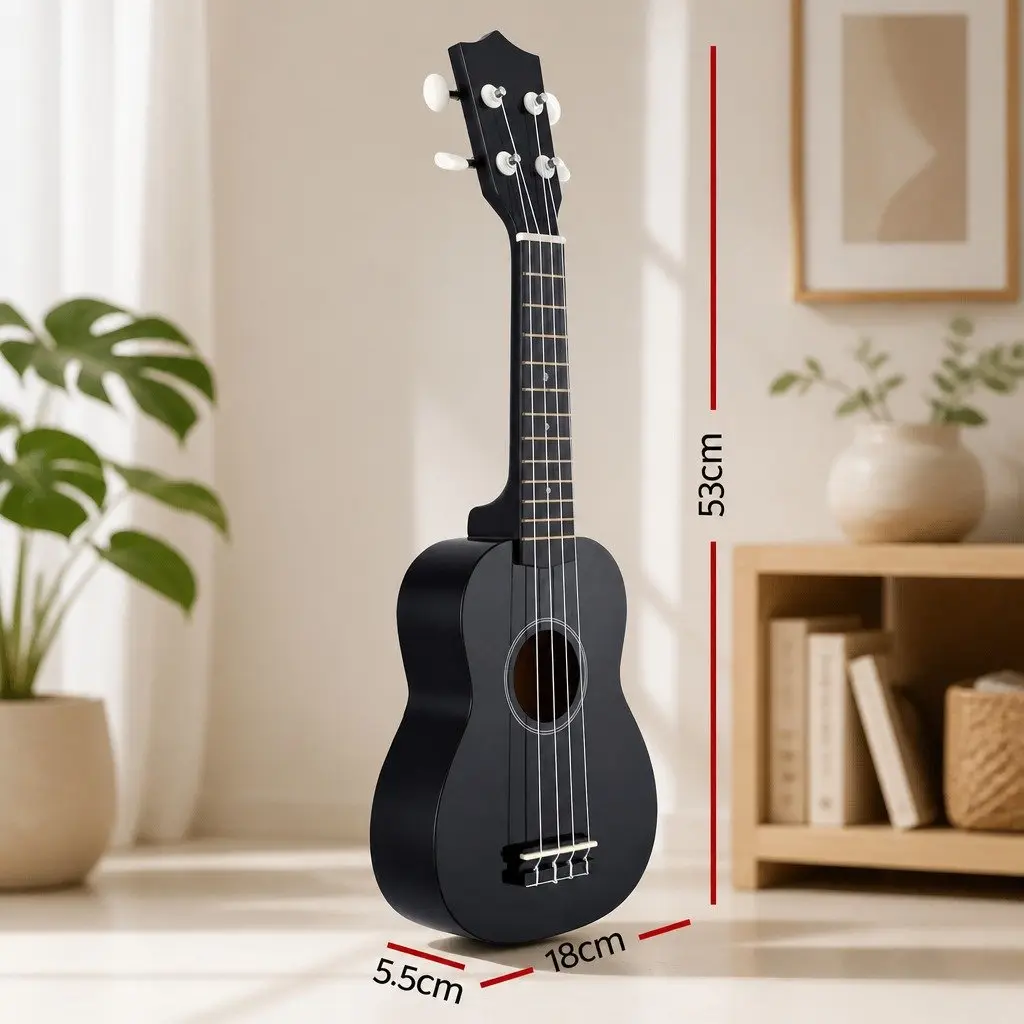 21 Inch Ukulele Beginner Basswood Nylon Strings Arched Back Tuning Carry Bag
