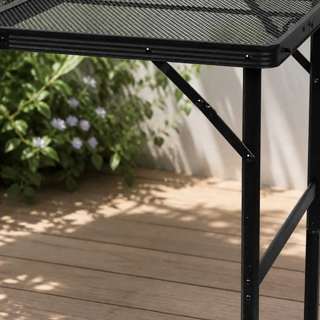 Folding Grill Table Portable BBQ Camping Outdoor 90cm x 60cm x 40/70cm