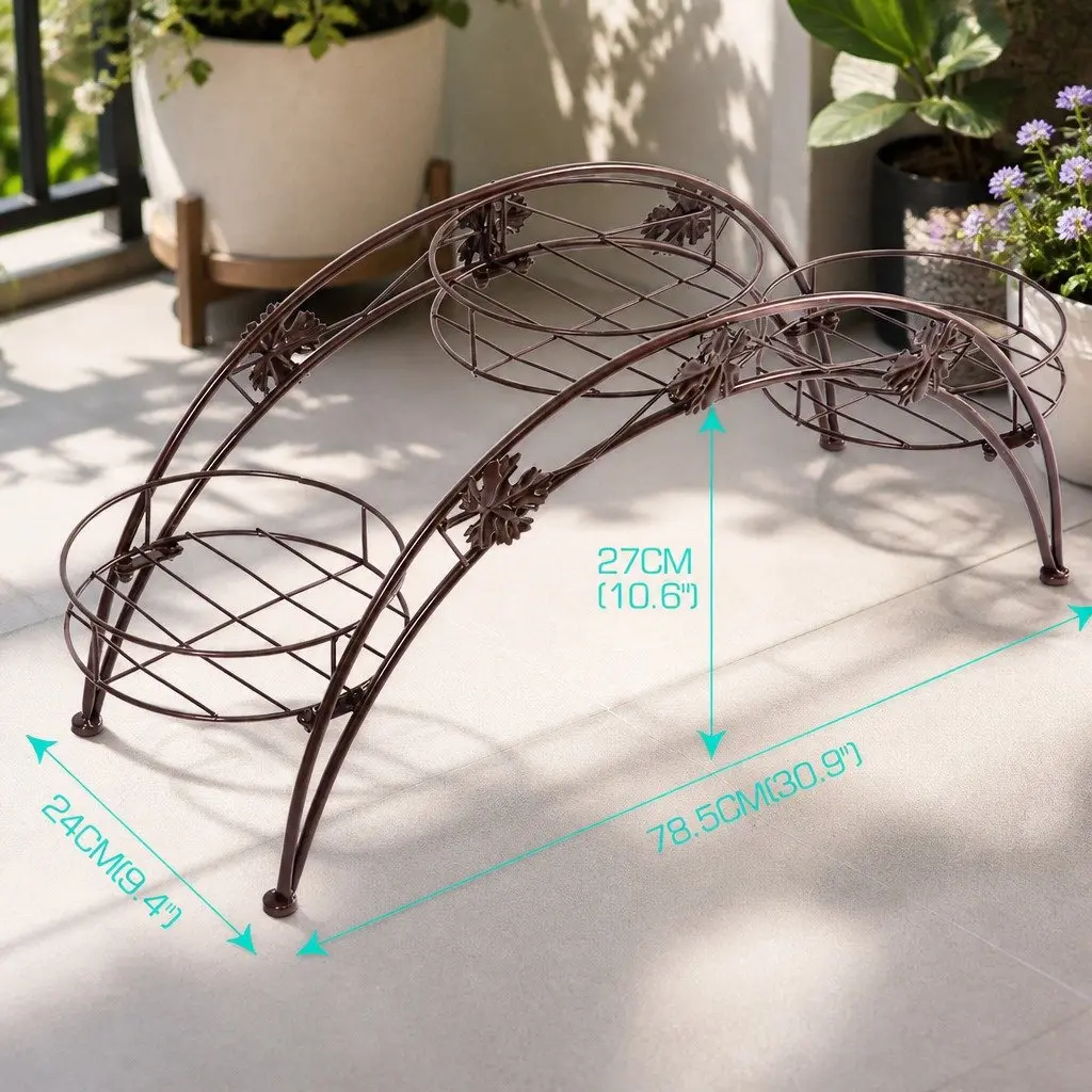 Metal Plant Stand Indoor Outdoor Steel Frame Large Small Pots