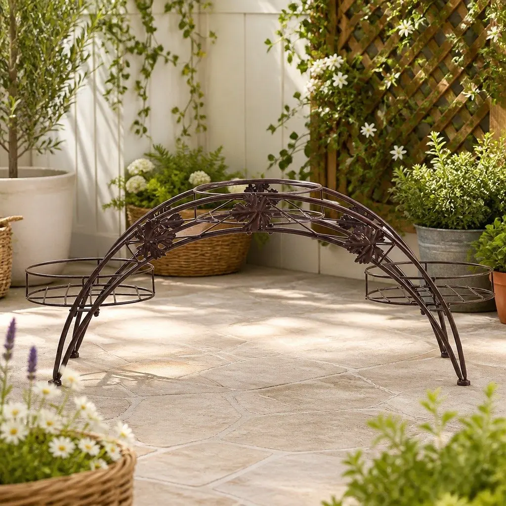 Metal Plant Stand Indoor Outdoor Steel Frame Large Small Pots
