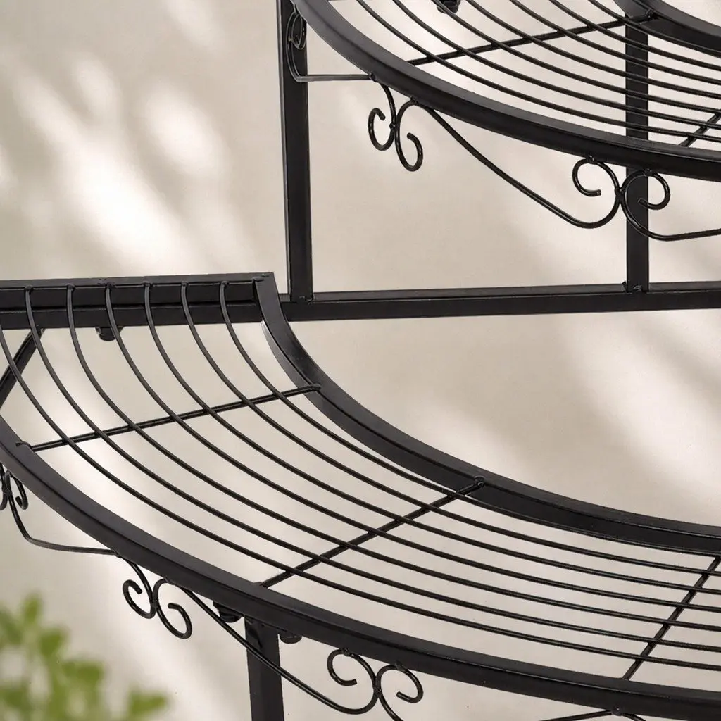 3-Tier Plant Stand Indoor Outdoor Metal Flower Pot Rack Shelf Storage