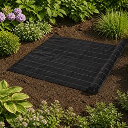 1.83m x 50m Black Weed Mat - Polypropylene Fabric
