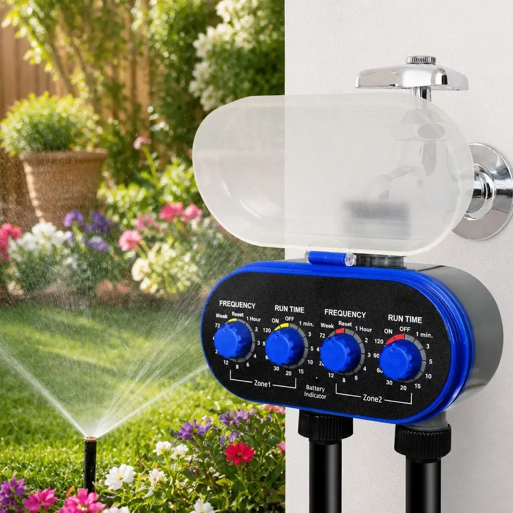 Water Tap Timer Automatic Irrigation Garden Sprinkler Controller Electronic for Garden 15cm x 16cm x 8cm